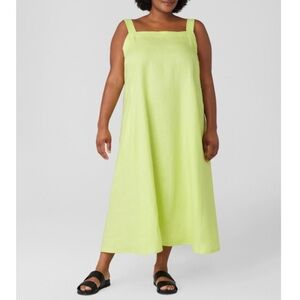 Eileen Fisher Square Neck Linen Dress NWT